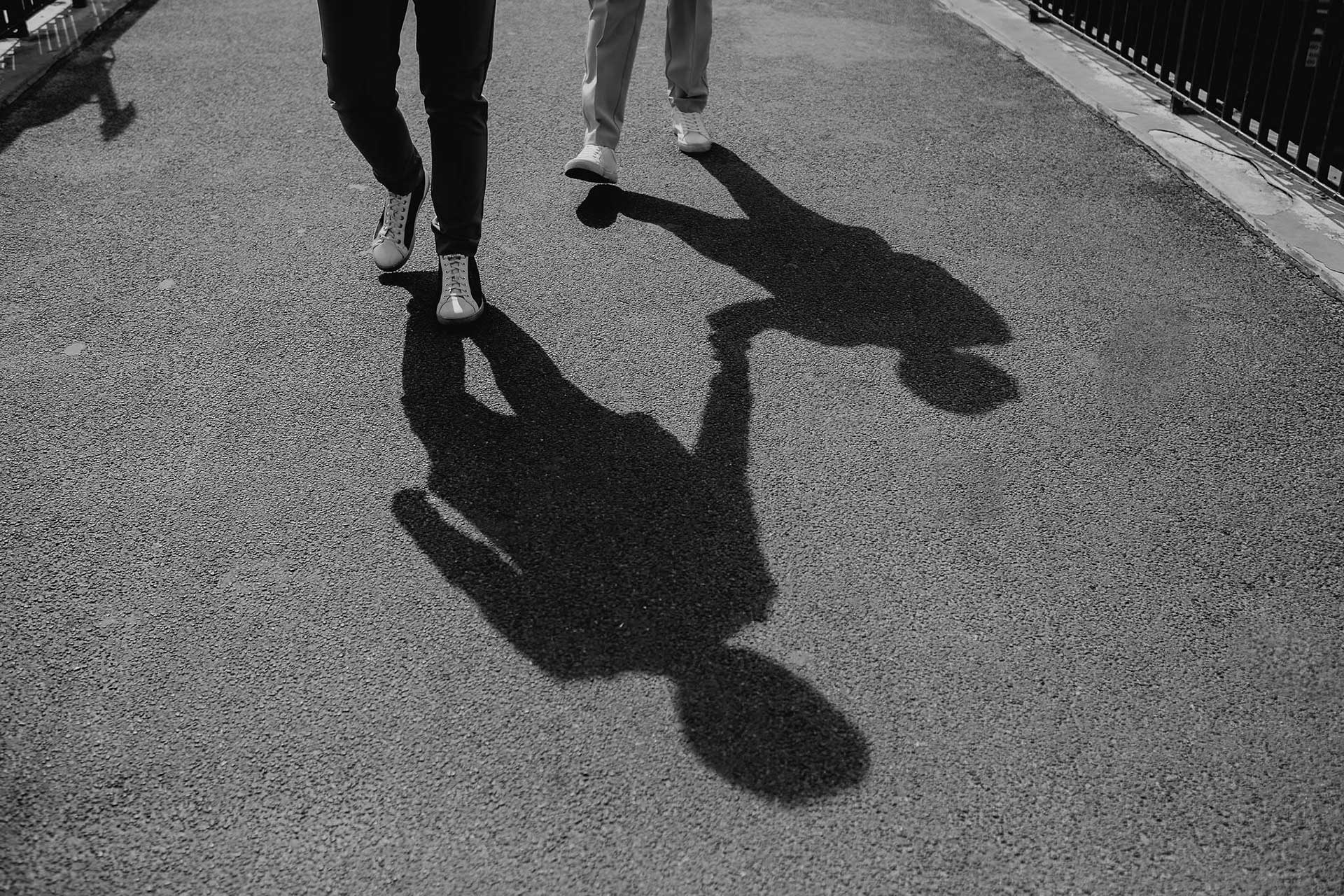 Licht und Schatten vom Brautpaar